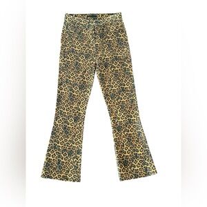 7 for All Mankind High Waist Slim Kick in Coated Penny Leopard Jeans